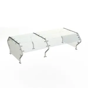 Duke Manufacturing TS482DS-88 87-1/2" Single Shelf Self-Service Double Sided Food Shield