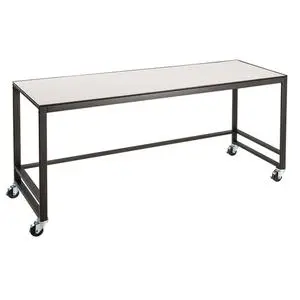 Cal-Mil 22340-72-15 72" x 24" Metal Frame Merchandising Table w/ White Top