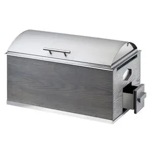 Cal-Mil 3828-83 Ashwood 22" x 14" x 13.5" Gray Oak 8 Qt. Chafing Dish