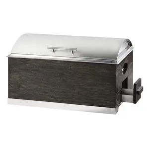 Cal-Mil 3828-87 Cinderwood 22" x 14" x 13.5" Dark Oak 8 Qt. Chafing Dish