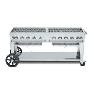 Crown Verity, Inc. 72in Stainless Steel Outdoor Charbroiler Grill - LP - CV-MCB-72