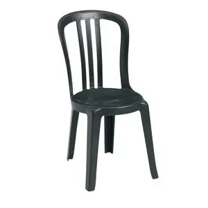 Grosfillex 4ea Miami Bistro Outdoor Patio Stacking Side Chairs Charcoal