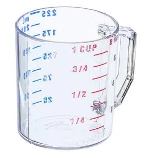 Cambro 1 Dozen 1 Cup (Dry) Polycarbonate Measuring Cups - 25MCCW135