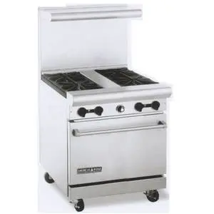 American Range 30" Commercial Gas Oven 4 burner with Spreader - AR-30-4B