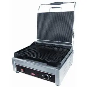 Grindmaster-Cecilware Large Single Grooved Sandwich Panini Grill 14" x 11" - SG1LG240