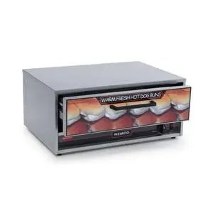 Nemco Stainless Moist Heat Hot Dog Bun Warmer 24 Bun Capacity - 8018-BW