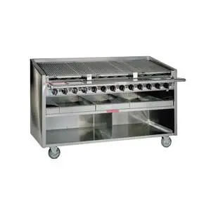 Magikitch'n 72" Countertop Gas Radiant Charbroiler w/ Cabinet Base - FM-RMB-672