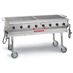 Magikitch'n 60" Aluminized Steel Magicater Transportable LP Gas Grill - LPG-60