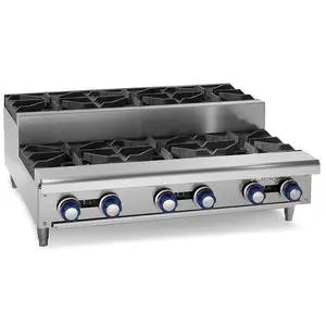 48" Gas Countertop Step-Up Hotplate w/ 8 Burners