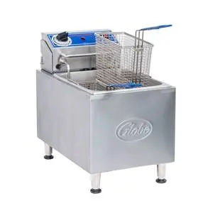 Globe 16 lb Stainless Steel Electric Countertop Fryer - PF16E