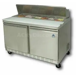 Ascend 48in Commercial Sandwich Prep Cooler Holds 12 Pans - JSP-4812