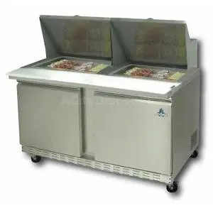 Ascend 60in Mega Top Sandwich Prep Cooler Table S/s Holds 24 Pans - JMP-6024