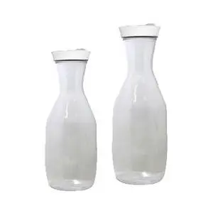 Update International 1ea 33oz Polycarbonate Plastic Pourable Decanter White Lid - PCD-33