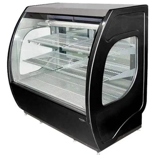 Fogel ELITE-4-DC-B 4Ft Black Elite Series Refrigerated Deli Display Case