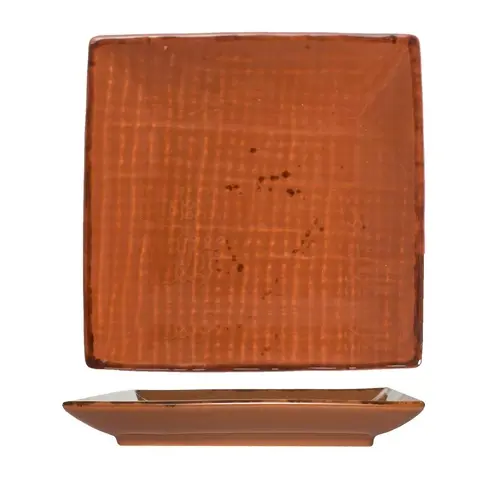 International Tableware, Inc SV-10-TE Savannah Terracotta 10" x 10" Stoneware Plate
