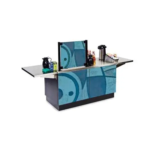 Lakeside 6120 96-1/4"Wx30"Dx56"H Coffee Kiosk w/ 2 18" Dropleaves