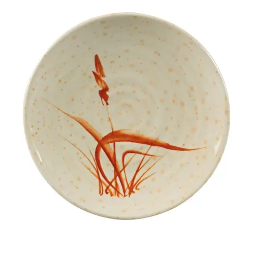 Yanco China OR-1710 Orchis Asian Pattern Melamine 9.75" dia. Plate - 2 Doz