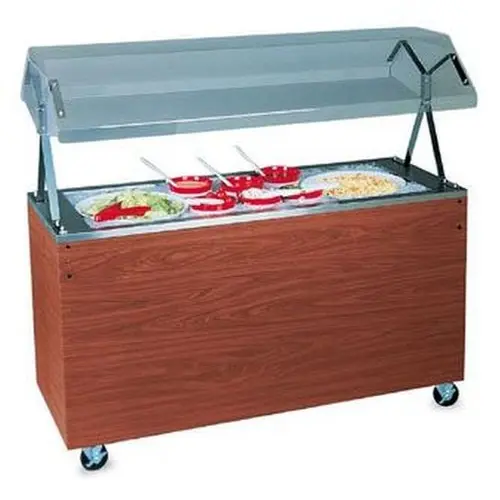 Vollrath R38773 46" Mobile Refrigerated Food Station Cherry w/ Solid Base