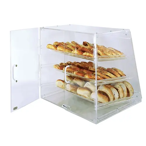 Update International APB-2117 Acrylic Pastry Case 21in x 17.25in x 16.5in w/ 3 Trays