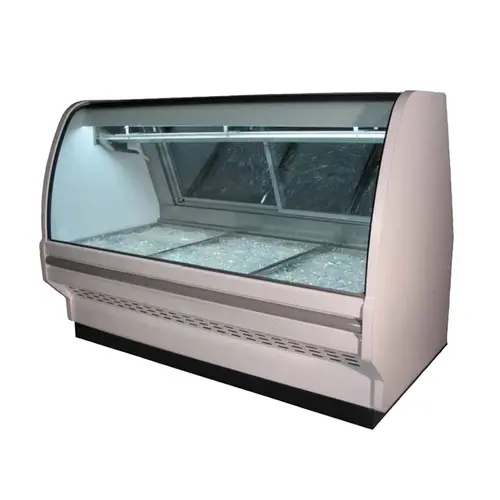 Howard McCray SC-CFS40E-8C-BE 99" Curved Glass Fish/Poultry Display Case Black Exterior