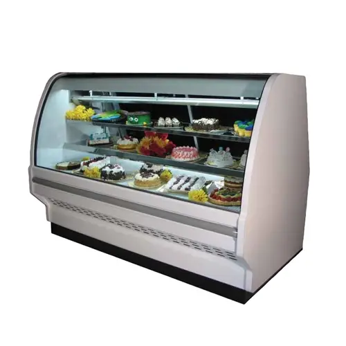 Howard McCray SC-CBS40E-4C-LS 51" Refrigerated Bakery Curved Glass Display Case White