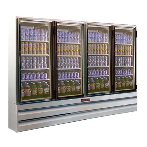 Howard McCray GR102BM Four Glass Door Merchandiser Cooler Bottom Mount White