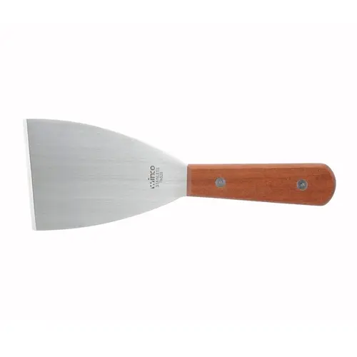 Winco TN526 3"x4" Blade Scraper w/ Wooden Handle