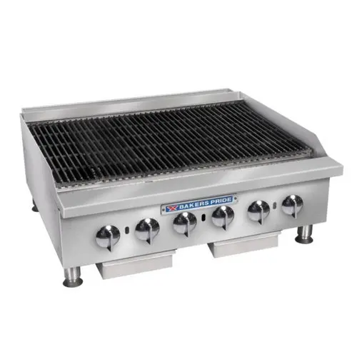 Bakers Pride BPHCB-2436I Heavy Duty 120 kBTU 36" Countertop Charbroiler - NAT