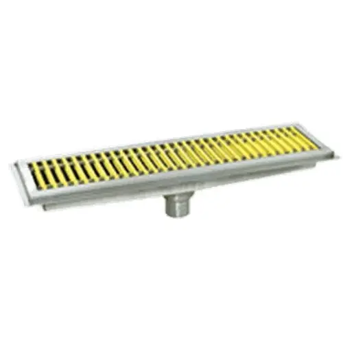 Eagle Group FT-1572-FG 72"W x 15"D Yellow Fiberglass Floor Trough