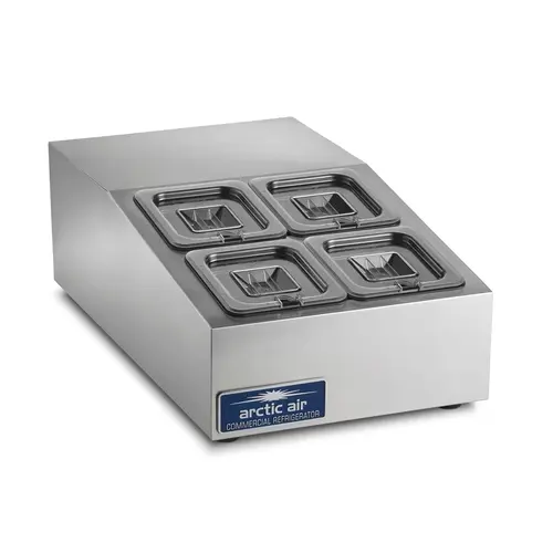 Arctic Air ACP4SQ 15" Refrigerated Compact 4 Pan Counter-Top Prep Unit