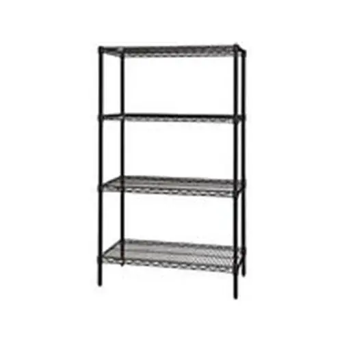 Quantum Food Service WR74-1454BK 54x14x74 Black Epoxy 4 Wire Shelf Starter Kit