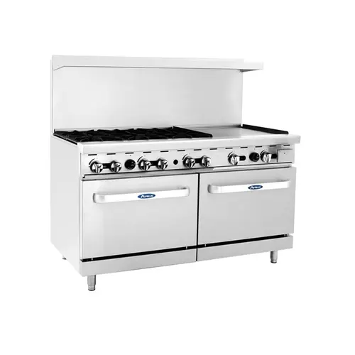 Atosa AGR-6B24GR CookRite 60" (6) Burner Gas Range w/ 24" Right Side Griddle
