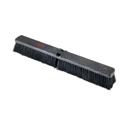 Winco BRFF-18K 18" Fine Medium Duty Push Broom Head w/ Black Bristles