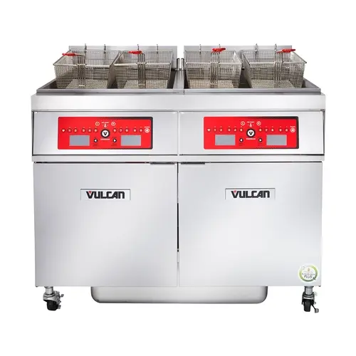 Vulcan 2ER85DF 85 lb (2) Vat Electric Fryer Battery w/ Built-in Filtration
