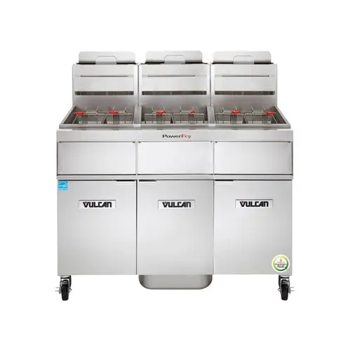 Vulcan 3TR45AF PowerFry3 High Efficiency 50 lb (3) Vat Fryer Battery