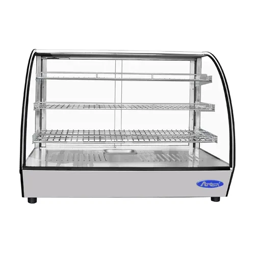 Atosa CHDC-56 35.5" 5.6cuft Heated Countertop Display Case - Curved Glass