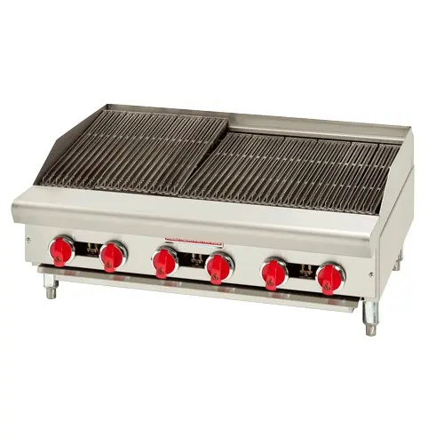 American Range ARSRB-60 60" Countertop (10) Burner Gas Radiant Char-broiler