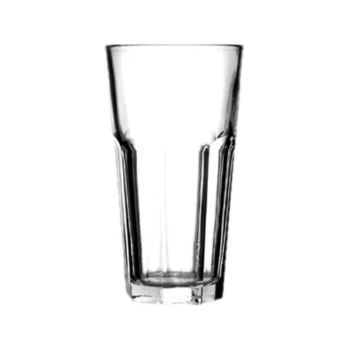 International Tableware, Inc 375RT Rainier 16 oz Rim Tempered Paneled Cooler Glass - 2 Doz