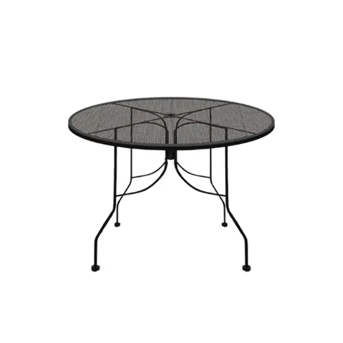 Oak Street Manufacturing OD36R-STD Diamondback 36" Round Black Metal Outdoor Table
