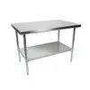 John Boos 30in x 24in 18 Gauge Stainless Steel Work Table - FBLG3024-X 