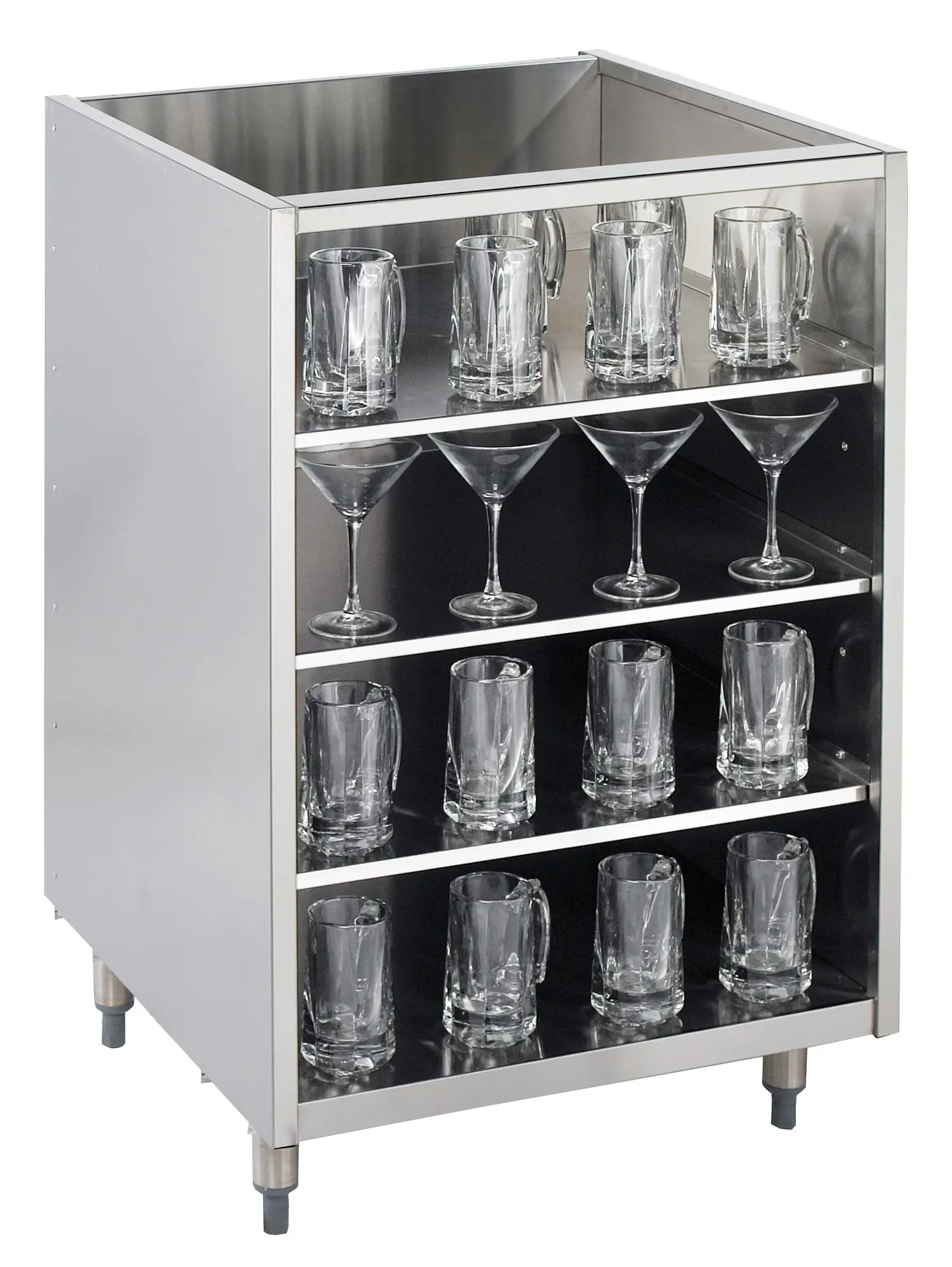 Krowne Metal KR-G18 18"W Underbar Glass Storage Cabinet Without Top - Picture 1 of 1
