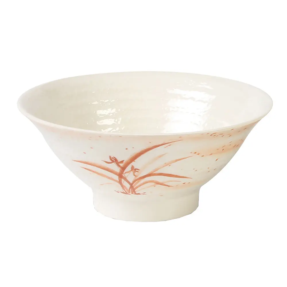 Thunder Group 5780 32 oz Gold Orchid Pattern Melamine Bowl - 1 Doz