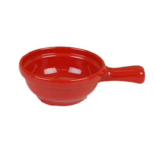 Thunder Group CR305PR 10 oz Pure Red Melamine Soup Bowl w/ Handle - 1 Doz - Picture 1 of 1