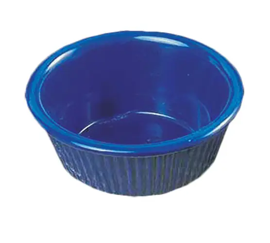 Thunder Group ML531CB1 3 oz Cobalt Blue Fluted Melamine Ramekin - 1 Doz