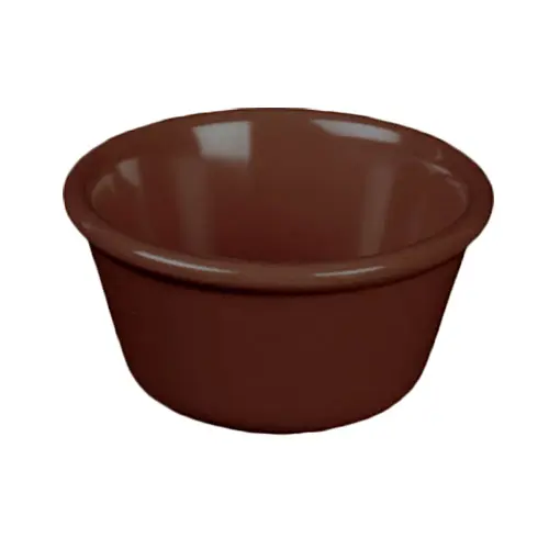 Thunder Group ML534C1 1-1/2 oz Chocolate Smooth Melamine Ramekin - 1 Doz