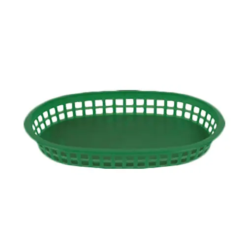 【 think of things】CIRCLE BASKET GREEN Vintage Round Wicker Basket, Mint Green Decorative Basket, Wicker