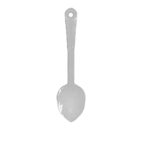 Thunder Group PLSS211WH 13" White Polycarbonate Solid Serving Spoon - 1 Doz