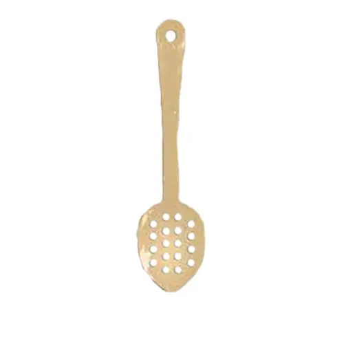 Thunder Group PLSS113BG 11" Beige Polycarbonate Perforated Serving Spoon - 1 Doz