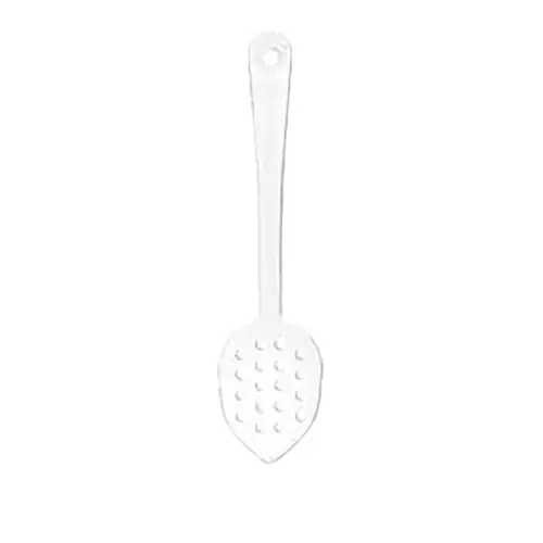 Thunder Group PLSS213CL 13" Clear Polycarbonate Perforated Serving Spoon - 1 Doz