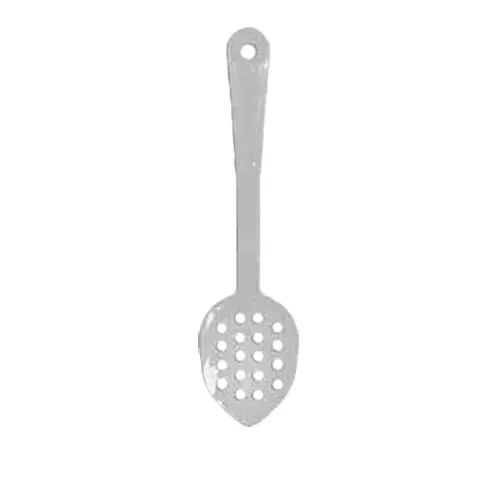 Thunder Group PLSS213WH 13" Perforated White Polycarbonate Serving Spoon - 1 Doz